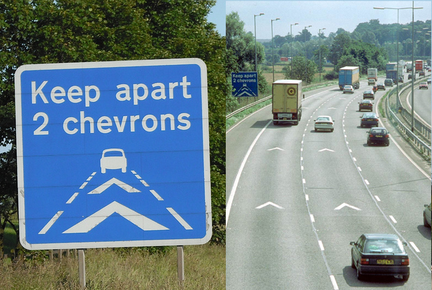 keep-apart-2-chevrons-road-sign