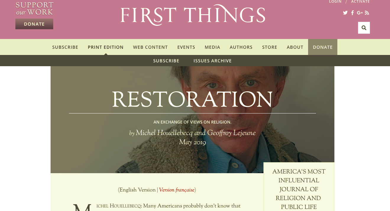 The Restoration of Most Things