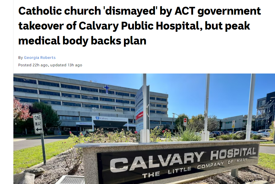 The Forced Government Takeover Of a Catholic Hospital – And a Subtraction Story